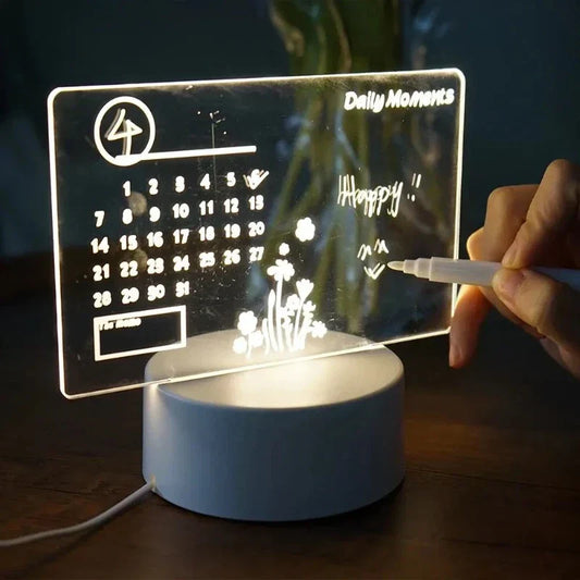 Skorter | MemoGlow - LED Note lamp with black writing board for bedroom & office