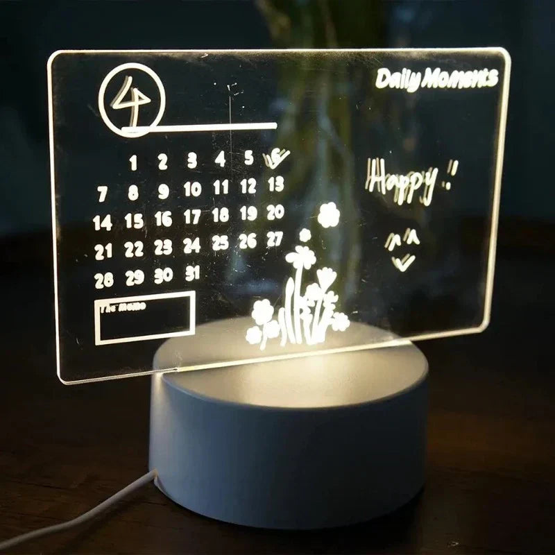 Skorter | MemoGlow - LED Note lamp with black writing board for bedroom & office