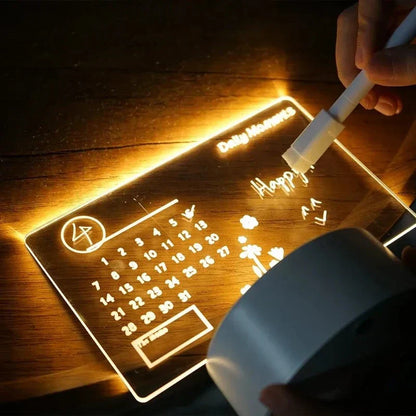 Skorter | MemoGlow - LED Note lamp with black writing board for bedroom & office
