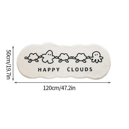 Skorter | Creative Cat Rug Nordic Cartoon Rug for Bedroom Non-slip Bedside Rug Cute Soft Floor Mat for Living Room Table Mat Decor