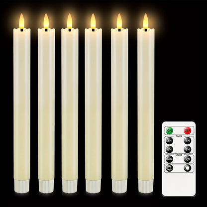 Skorter | CandleLuxe – 6 LED Taper Candles with Remote for Luxurious Event Lighting