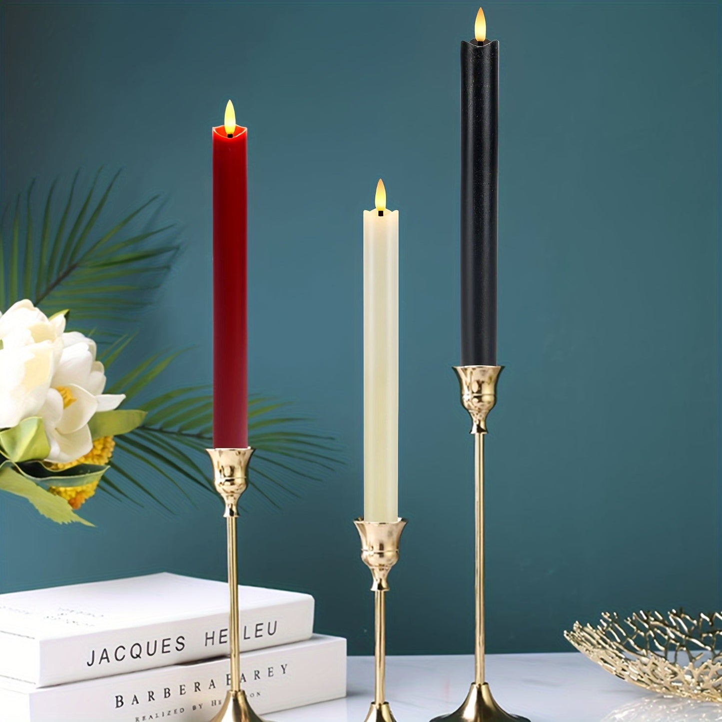 Skorter | CandleLuxe – 6 LED Taper Candles with Remote for Luxurious Event Lighting