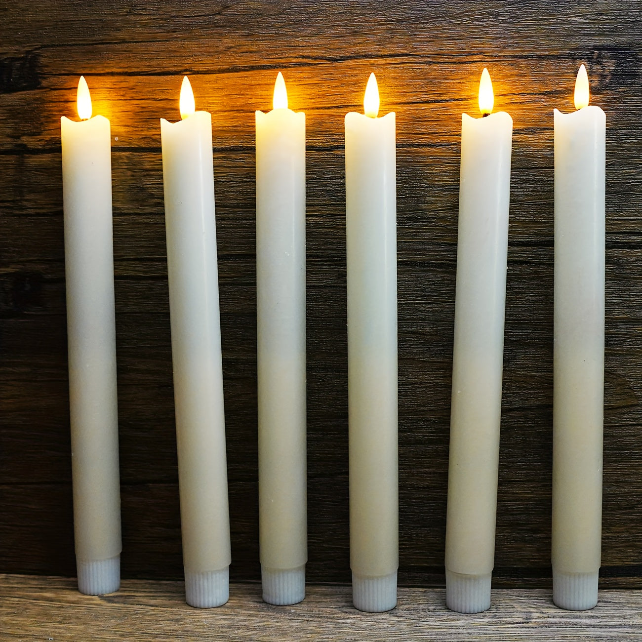Skorter | CandleLuxe – 6 LED Taper Candles with Remote for Luxurious Event Lighting