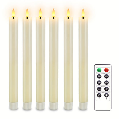 Skorter | CandleLuxe – 6 LED Taper Candles with Remote for Luxurious Event Lighting