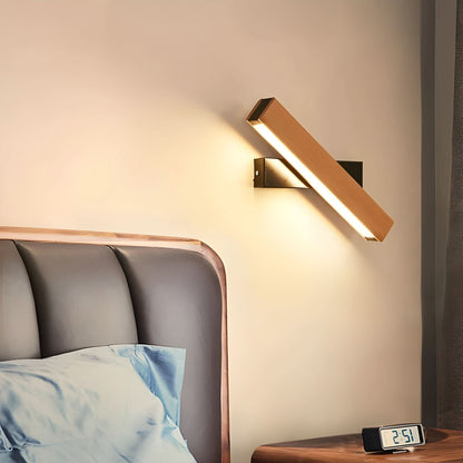 Skorter | Minimalist Wooden LED Wall Lamp with Adjustable Arm