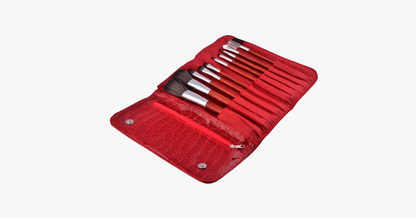 Skorter | 10-piece Crimson Brush Set – Makeup Blending is better than before