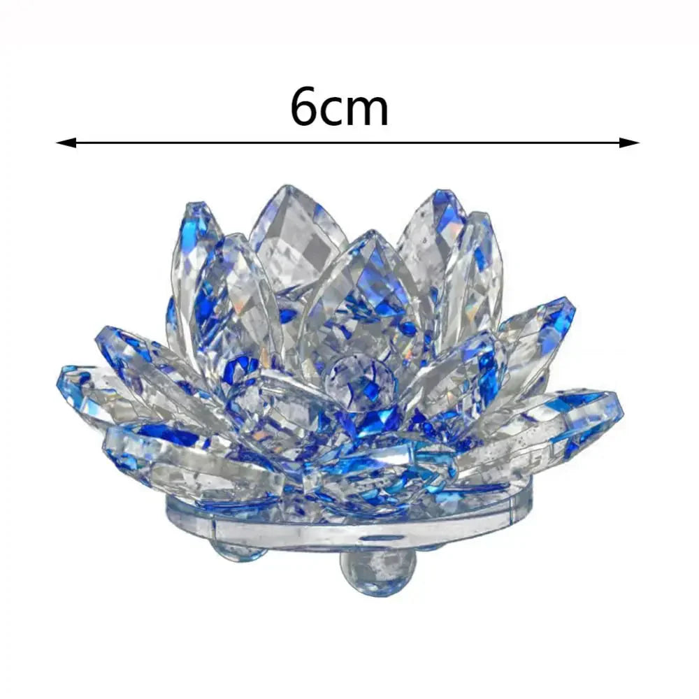 Skorter | Crystal Lotus Flower Figurine Home Wedding Decoration Glass Art Collection Paperweight Office Table Ornaments Souvenir Gifts