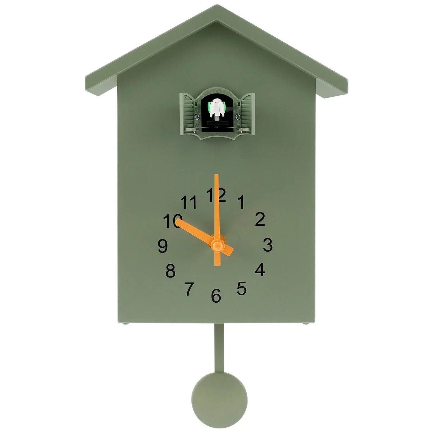 Skorter | Cuckoo Clock Cuckoo Sound Clock with Pendulum Delicate Cuckoo Clock Bird Battery Operated Cuckoo Wall Clock for Living Room Decor