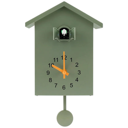 Skorter | Cuckoo Clock Cuckoo Sound Clock with Pendulum Delicate Cuckoo Clock Bird Battery Operated Cuckoo Wall Clock for Living Room Decor