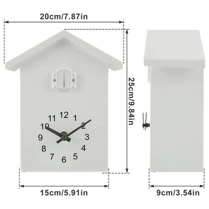 Skorter | Cuckoo Clock Cuckoo Sound Clock with Pendulum Delicate Cuckoo Clock Bird Battery Operated Cuckoo Wall Clock for Living Room Decor