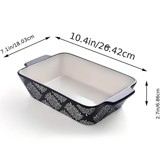 Skorter for four ceramic oven with white pattern