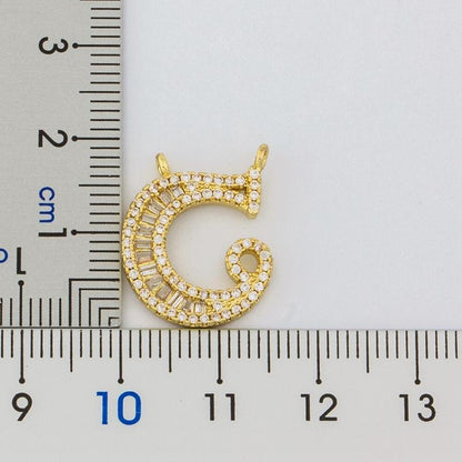 Skorter | Customized Zircon Filled A-Z Initial Letter Necklace