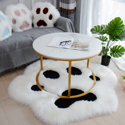 Skorter | Cute Cat Paw Pattern Soft Plush Blanket Home Sofa Coffee Table Floor Mat Bedroom Bedside Decorative Rug