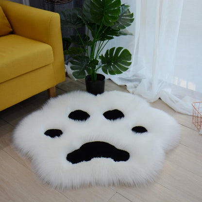 Skorter | Cute Cat Paw Pattern Soft Plush Blanket Home Sofa Coffee Table Floor Mat Bedroom Bedside Decorative Rug