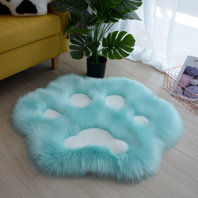 Skorter | Cute Cat Paw Pattern Soft Plush Blanket Home Sofa Coffee Table Floor Mat Bedroom Bedside Decorative Rug