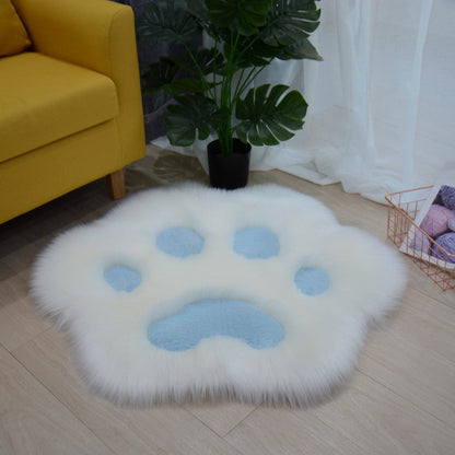 Skorter | Cute Cat Paw Pattern Soft Plush Blanket Home Sofa Coffee Table Floor Mat Bedroom Bedside Decorative Rug