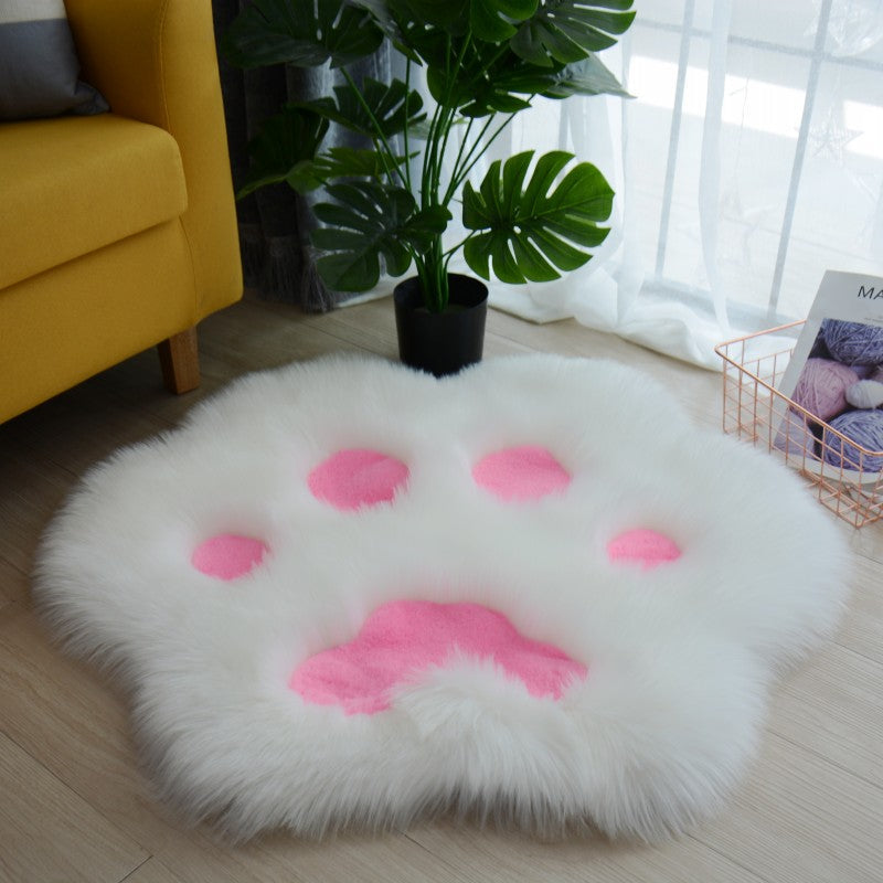 Skorter | Cute Cat Paw Pattern Soft Plush Blanket Home Sofa Coffee Table Floor Mat Bedroom Bedside Decorative Rug
