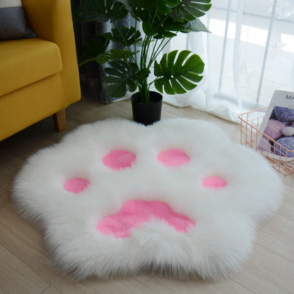 Skorter | Cute Cat Paw Pattern Soft Plush Blanket Home Sofa Coffee Table Floor Mat Bedroom Bedside Decorative Rug