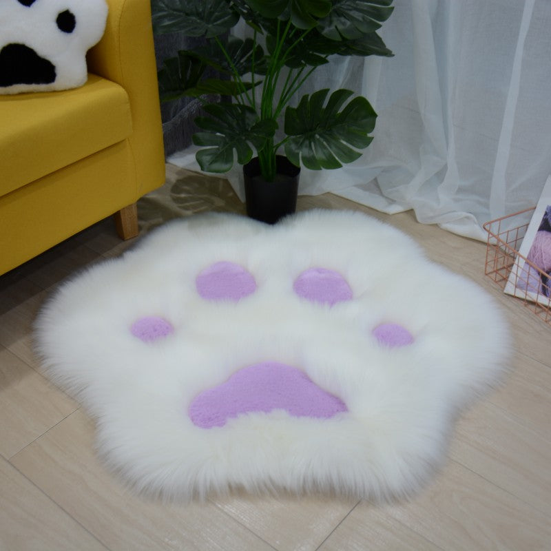 Skorter | Cute Cat Paw Pattern Soft Plush Blanket Home Sofa Coffee Table Floor Mat Bedroom Bedside Decorative Rug