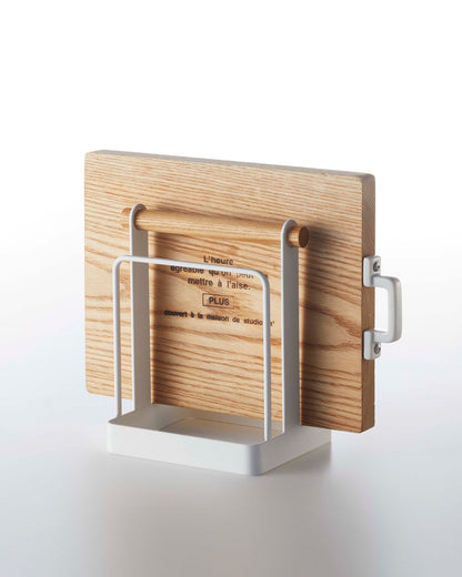 Skorter | Cutting board stand - Steel + Wood