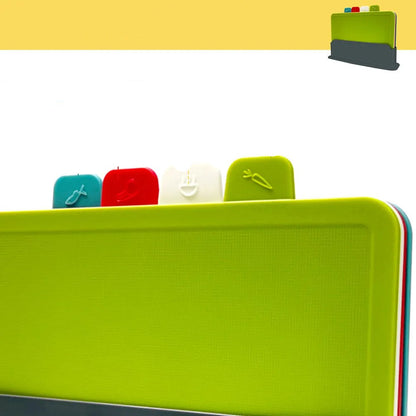 Skorter | Cutting board set (4 pieces) with practical holder