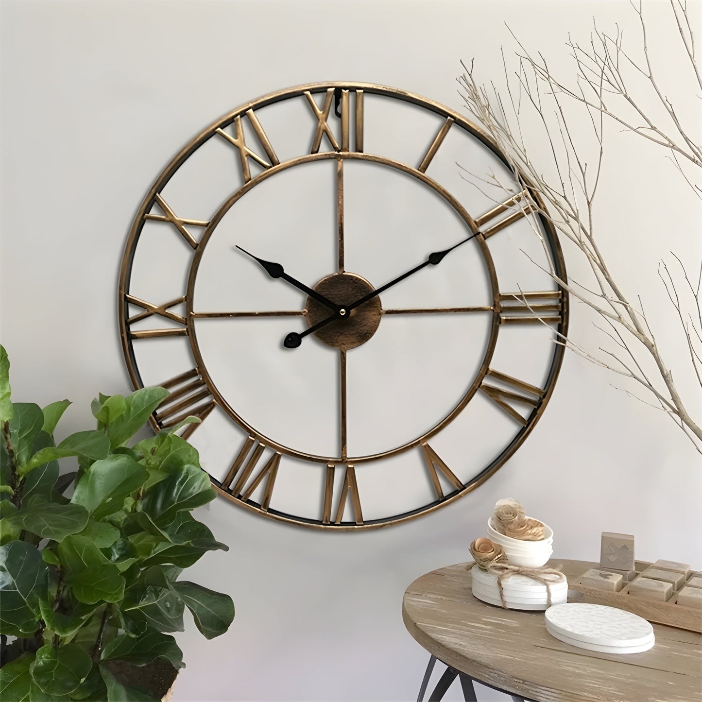 Skorter | Roman Numerals Iron Art Wall Clock