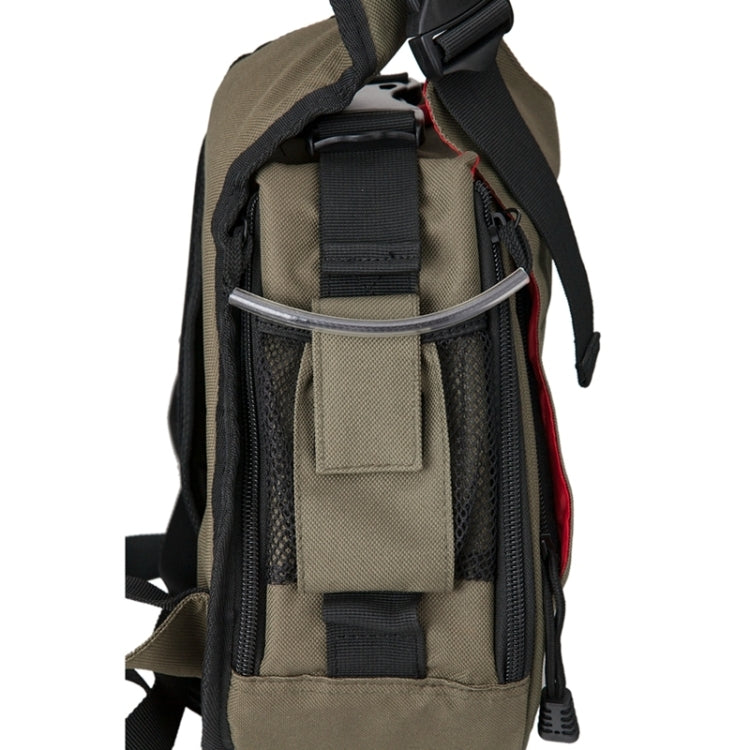 Skorter | CADEN Triangle Tscope Sling Shoulder Cross Digital Camera Bags Case Soft Bag with Rain Cover for Canon Nikon Sony K1, Size: 36*31*15cm (Army Green)