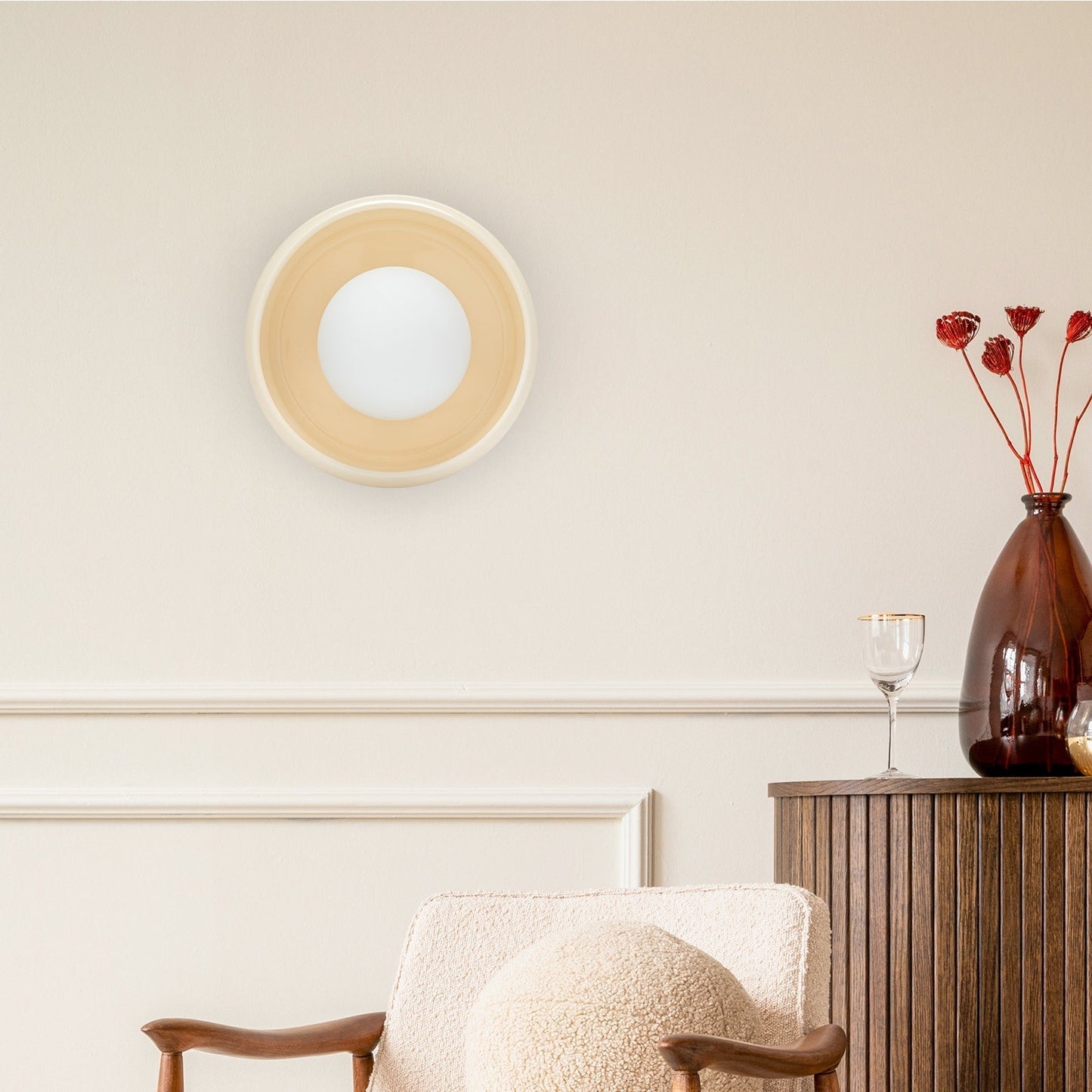 Skorter | Modern Striped Simple Ceramic Wall Lamp