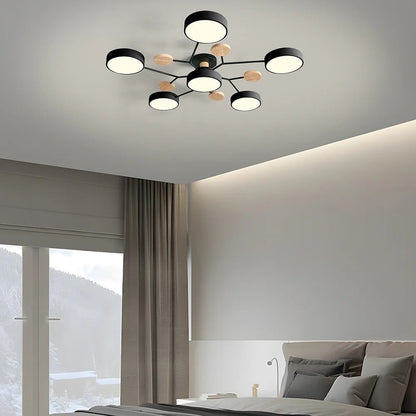 Skorter | Contemporary Round Iron LED Chandelier | Energy-Efficient. Stylish Lighting for Living Rooms. Dining Areas & Entryways