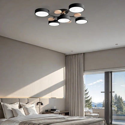 Skorter | Contemporary Round Iron LED Chandelier | Energy-Efficient. Stylish Lighting for Living Rooms. Dining Areas & Entryways