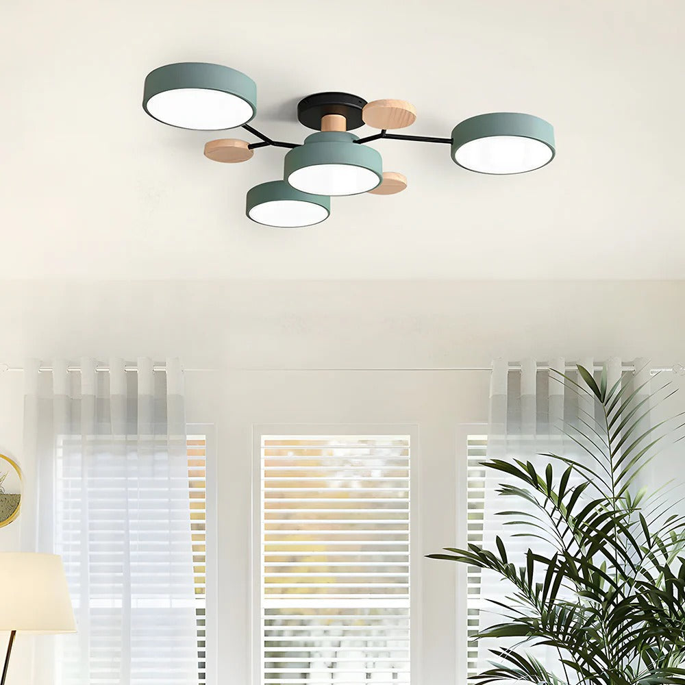 Skorter | Contemporary Round Iron LED Chandelier | Energy-Efficient. Stylish Lighting for Living Rooms. Dining Areas & Entryways