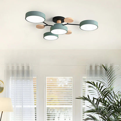 Skorter | Contemporary Round Iron LED Chandelier | Energy-Efficient. Stylish Lighting for Living Rooms. Dining Areas & Entryways