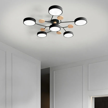 Skorter | Contemporary Round Iron LED Chandelier | Energy-Efficient. Stylish Lighting for Living Rooms. Dining Areas & Entryways
