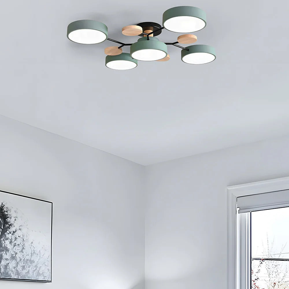 Skorter | Contemporary Round Iron LED Chandelier | Energy-Efficient. Stylish Lighting for Living Rooms. Dining Areas & Entryways