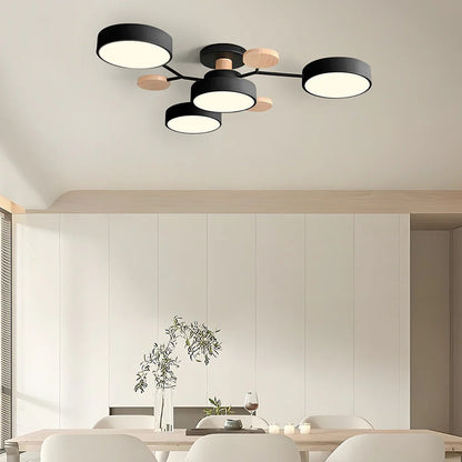 Skorter | Contemporary Round Iron LED Chandelier | Energy-Efficient. Stylish Lighting for Living Rooms. Dining Areas & Entryways