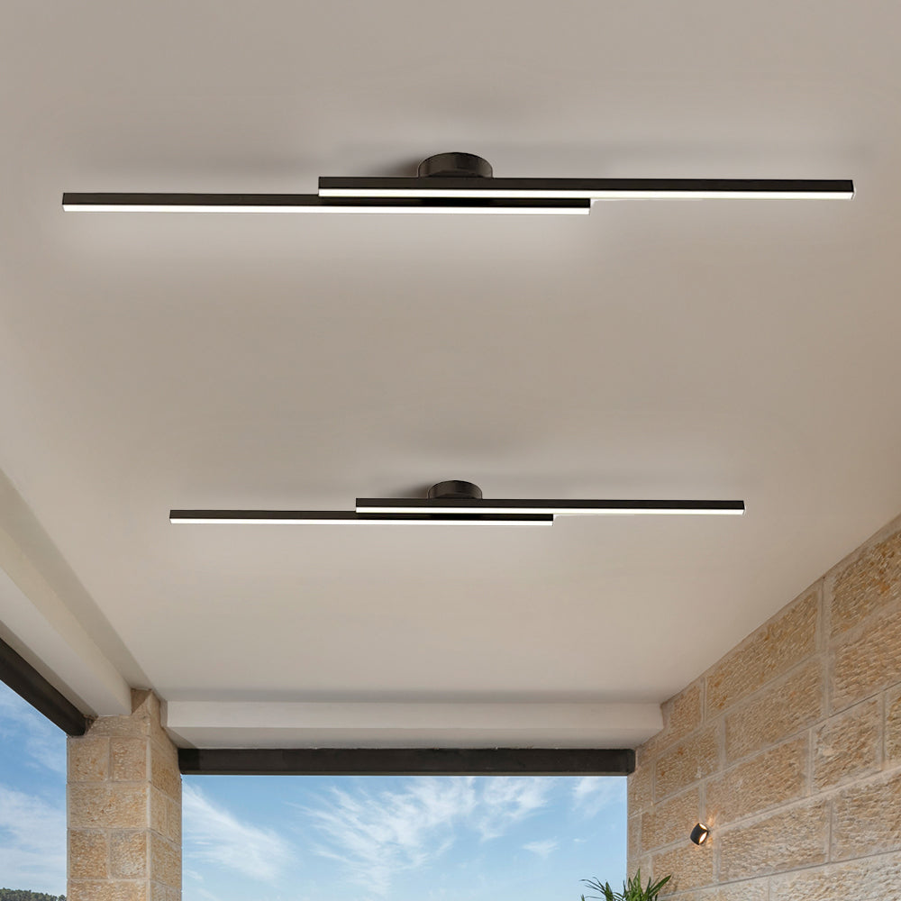 Skorter | Modern Aluminium Semi Flush Mount LED Ceiling Light | Minimalist Design for Living Room. Bedroom & Hallway