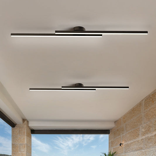 Skorter | Modern Aluminium Semi Flush Mount LED Ceiling Light | Minimalist Design for Living Room. Bedroom & Hallway