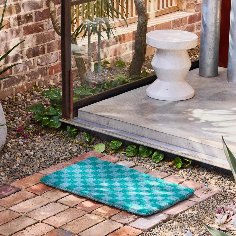 Skorter | Checkered Doormat - Green