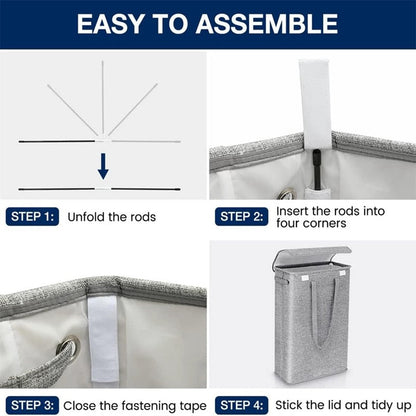 Skorter | 45L Slim Laundry Hamper with Lid
