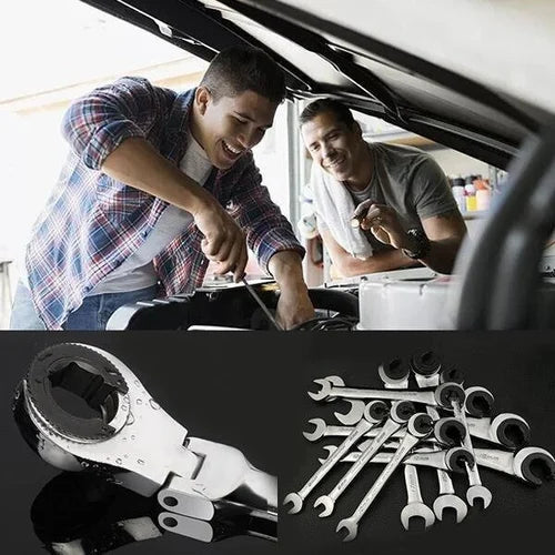 Skorter | 2-in-1 Ratchet Wrench with Flexible & Fixed Head Design