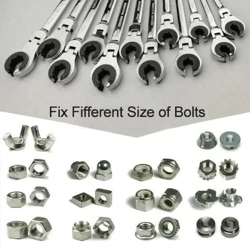 Skorter | 2-in-1 Ratchet Wrench with Flexible & Fixed Head Design