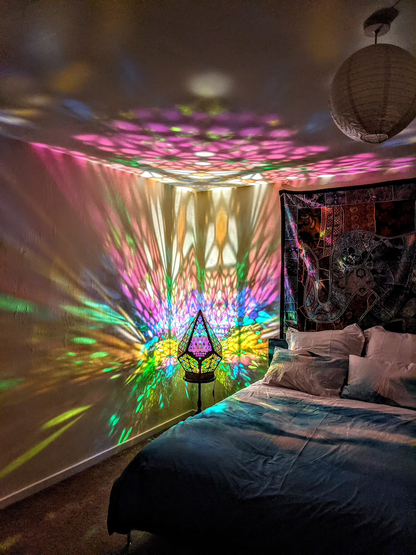 Skorter | Glass-in-Block Style LED Table Lamp - LumiAura