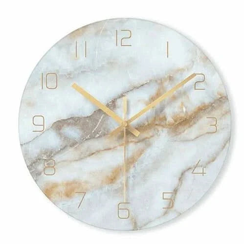 Skorter | Olive - Elegant Wall Clock with Marble Inspiration