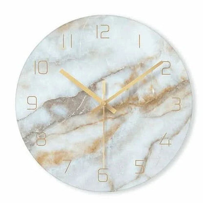 Skorter | Olive - Elegant Wall Clock with Marble Inspiration