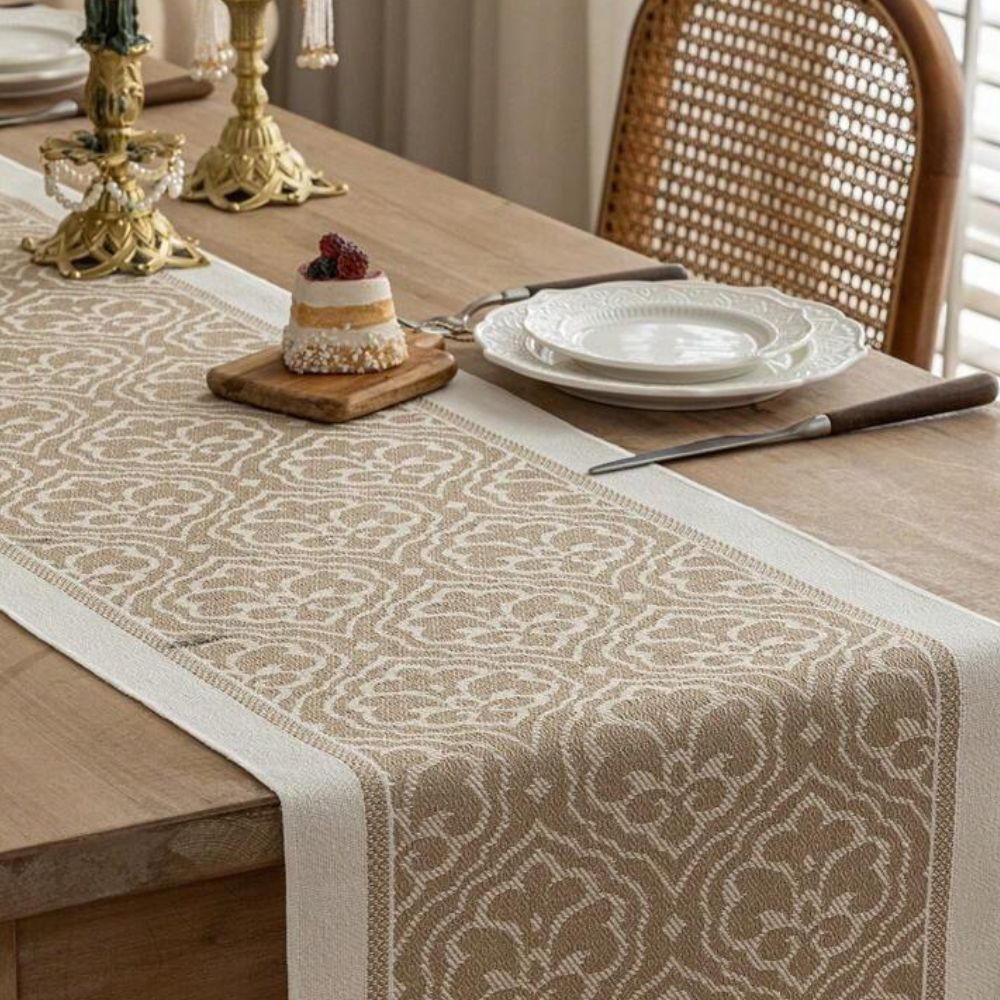 Skorter | Damask Dune Table Runner