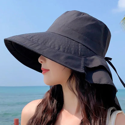 Skorter | SUNNY | Women's sun hat for the sun | Wide brim UV neck protection | Solar beach hat woman