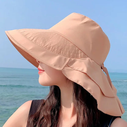 Skorter | SUNNY | Women's Sun Hat for the Sun | Wide Brim UV Neck Protection | Solar Beach Hat Women