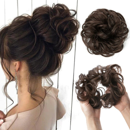 Skorter | Stylemaker Messy And Curly Elastic Hair Bun Scrunchy Hair Extensions (New)