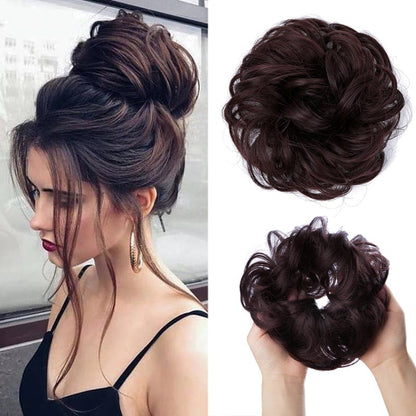 Skorter | Stylemaker Messy And Curly Elastic Hair Bun Scrunchy Hair Extensions (New)
