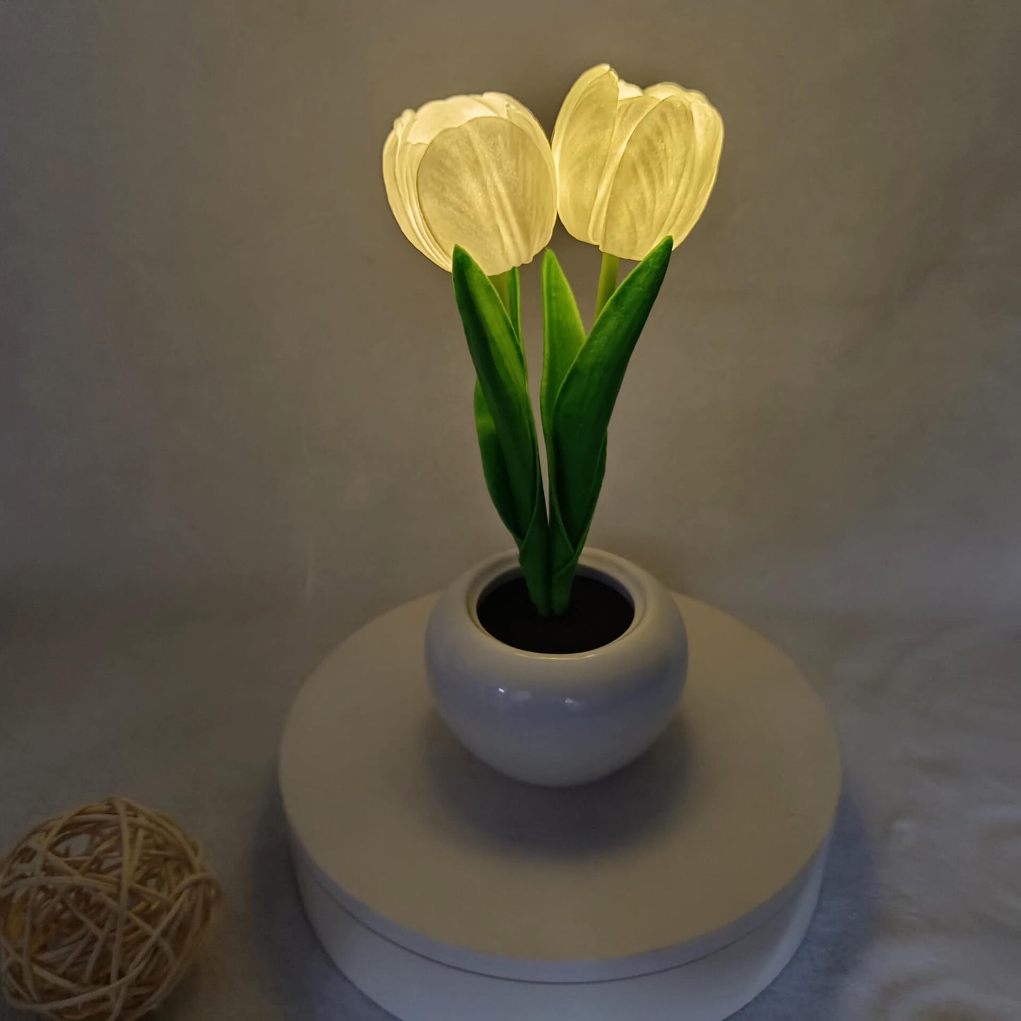Skorter | Modern Creative Simulation Tulip Peony LED Night Light Table Lamp